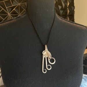 Vintage metal fork necklace